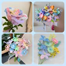 100/200 قطعة من أعواد التنظيف الملونة بألوان الباستيل، 7 ألوان بألوان حلوى الماكرون، أعواد الشينيل للمشاريع الفنية والحرفية، ديكورات زهور DIY