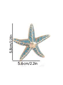 1 件时尚精致海星胸针，适合女性在任何场合佩戴，节日礼物 - B - 查看 4