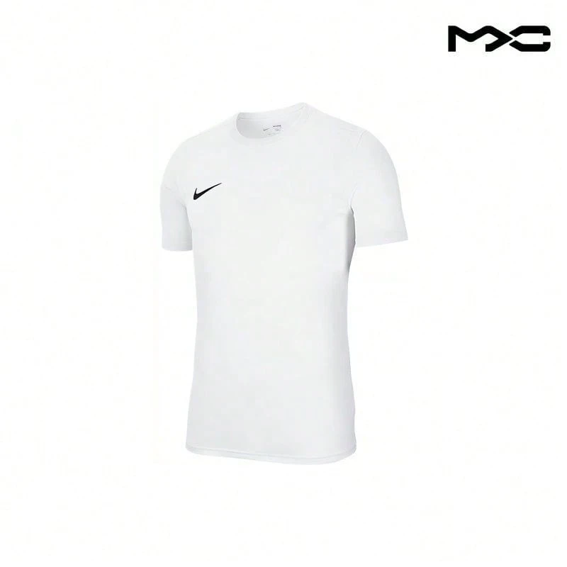 Dri-Fit Solid Logo Casual Sports Short Sleeve Tee Men Tops White - Multicolor - View 1