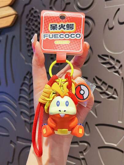 系列吊坠/钥匙扣，红色，采用优质PVC材料制成，配有彩色绳子、仙女球吊坠和扣环，非常适合装饰钥匙和包包，展现您的热情，是所有年龄段的粉丝、游戏玩家和收藏家的理想之选，也是生日和节日的绝佳礼物。