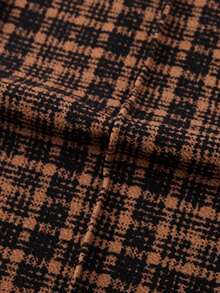 EARO 女式宽松束腰优雅百搭蚂蚁布裤 - 咖啡棕 - 查看 5