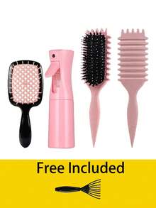 One Piece Curling Brush, Curling Comb With Tooth, Shapes And Defines Curls, Suitable For Men And Women, Reduces Pulling And Curl Separation, Designed By Candy Brush Beauty & Health Beauty Tools Hair Tools Combs Brushes Hair Brushes Things To Use On The Head School Supplies Combs Curling Combs Pretty Combs,Back To School,Travel Holiday Essentials,Hair Accessories For Women - Multicolor - View 17