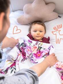 1 pièce Couverture de jalons mensuels pour garçon et fille - Premium extra douce pour la baby shower - Décoration de chambre d'enfant nouveau-né - Capturer la croissance - Avec cadres - Multicolore - Voir 5