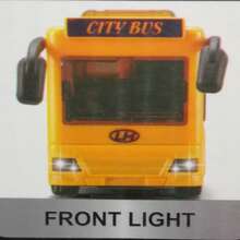 Autobus BLANCO, fricción, musical con luz, llantas goma - Blanco - Ver 8