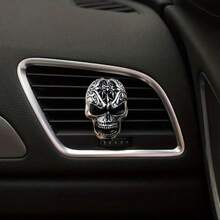 Car Air Freshener Skull Design Car Perfume Natural Scent Air Conditioner Aromatherapy Clip Car Deodorant, Car Decoration