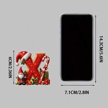 1pc 2D Flat Acrylic Christmas-Themed Decorative Hanging Ornaments, Christmas 26 English Letter Decorative Hanging Ornaments, Christmas Keychains, Schoolbags And Christmas Tree Decorative Hanging Ornaments, Christmas Car Hanging Ornaments - No Electricity Required - Are Perfect Gifts For Christmas, Thanksgiving, New Year, Birthday And St. Patrick's Day Home Decor Christmas Decorations Room Decor