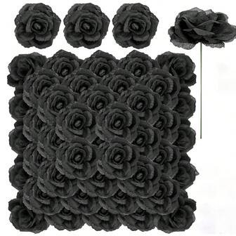 10/30/300PCS Artificial Flowers-Rose, Silk Rose, Fake Plant For Wedding Decorations, Home, Dining Room, Bedroom,Kitchen,Room Decorations, Festival Birthday Party Accessories, Outdoor Garden Decorations, Party Wedding Holiday, Home Dining Room Bedroom Decorations, Winter Decoration