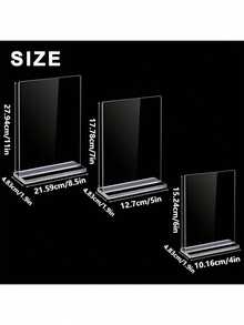 1PC/2PCS Acrylic Sign Holder Clear Table Menu Display Stand Standing Double Sided Clear Acrylic Sign Office Store Restaurant Meeting
