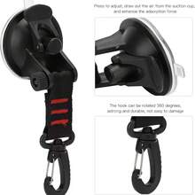 1pc Heavy Duty Portable Rotating Vacuum Suction Cup With Secure Locking Hook, Reusable Strong Hold Carabiner For Universal Tent Fixing, Travel, Camping, Home Bathroom Storage, Outdoor Activities, Effortless Seasonal Decorating, Festivals, Waterproof Removable Wall Hanger, Easy Installation For Halloween, Thanksgiving, Christmas, Spring Picnic