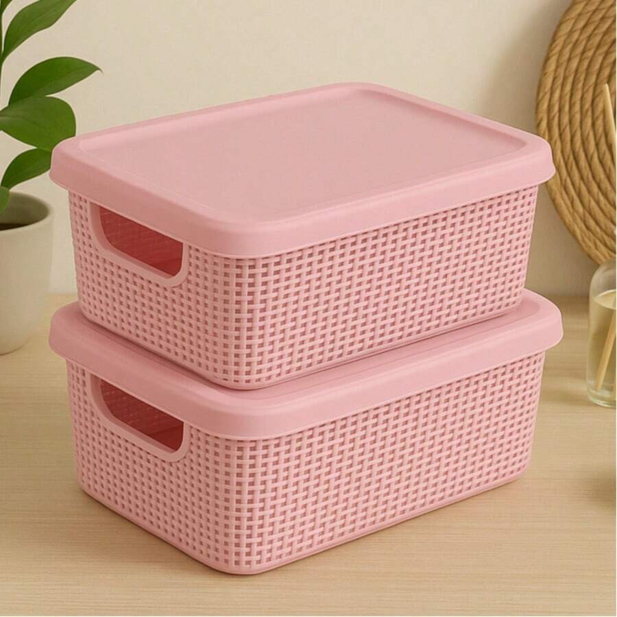Storage And Organizer Bins - 淺粉色 - 查看 1