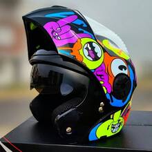 Casco Moto  Abatible Infantil Certificado Niña Niño - Negro1 - Ver 7