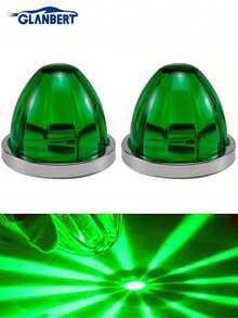 2/1pc Watermelon Shaped Semi-Trailer Truck Light, LED Watermelon Lamp Indicator Light Side Marker Light, Suitable For Trucks Trailers, Universal, Fits 12-24V Vehicles - 彩色 - 查看 12