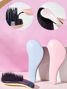 1pc New Curling Brush, 2025 Latest Wild Boar Fleece Styling Brush, Curling Brush, Suitable For All Styles And Women Curling Boys Valentine's Day Heart Shaped Women's Valentine's Day T-Shirt Valentine's Day Heart Shaped Decorative Knitwear