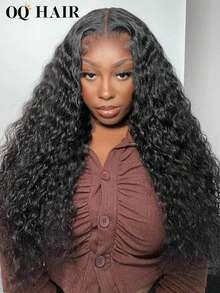 OQ Cabelo Usar Ir 7x5 Fechamento de Renda HD Onda de Água Peruca 180% Densidade 20-28 Polegadas Linha de Cabelo Pré-Arrancada Peruca de Cabelo Humano Não Processada Alta Qualidade Adequada para Uso Diário Iniciante Amigável Essencial de Férias - SNatural - Visão 4
