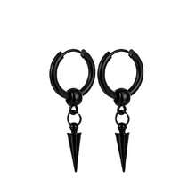 18 对男士耳环，黑色耳环，男士不锈钢耳钉，十字架垂坠耳环，时尚穿孔珠宝套装，男士耳环