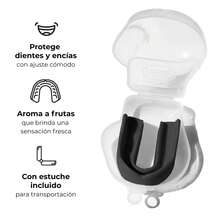 MUUK FITNESS Protector Bucal Deportivo MUUK – Termo Moldeable con Aroma a Frutas, Hipoalergénico, Máxima Protección y Comodidad para Box, MMA, Artes Marciales y Deportes de Contacto - Negro - Ver 5
