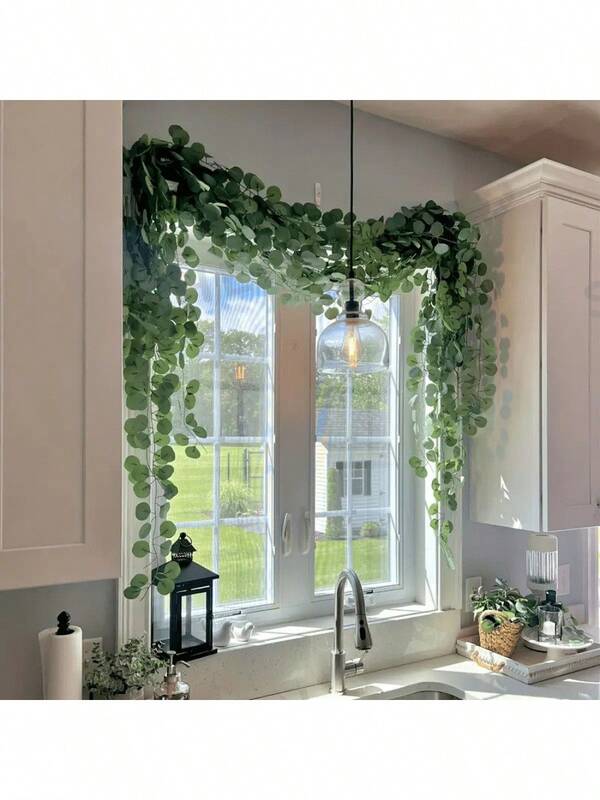 Folhas de videira artificiais penduradas, folhas de hera artificiais penduradas, decoração verde, decoração de parede para festa, jardim, casamento, decoração de casa