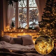 6pcs Fairy Lights Battery Operated, 7ft 20 LED 3 Modes Speed Twinkle Mini String Lights Waterproof Copper Wire Firefly Starry Lights For Mason Jars Wedding Party Christmas Decorations ﻿