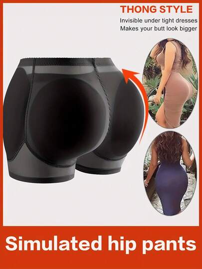 Women's Body Shaping Shorts Fake Buttocks Plump Hips Sexy Buttocks Lifting Buttocks Belly-Closing Underwear Belt Pad Removable Sponge Pad Comfortable Tights Shaping Pants One Piece Padded Butt Lift Shaping Panties Tummy Control Shapewear With Fake Hip Suitable For Prom Party Wedding Holiday Music Festival Gym Exercise Suitable For Female And Young Women's Girlfriends