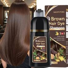 Dầu gội chăm sóc tóc nâu 3 trong 1 500ml, công thức dịu nhẹ với chiết xuất gừng và các thành phần khác, nuôi dưỡng tóc, che phủ tóc bạc và giảm xơ rối. Đây là loại dầu gội chăm sóc tóc sau khi nhuộm hiệu quả, cũng như có thể dùng cho cả thuốc nhuộm tóc vĩnh viễn và bán vĩnh viễn. Phù hợp với mọi loại tóc. - màu nâu - Xem 7