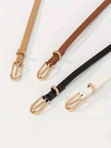 简约女士腰带，百搭小皮带，适合学生和日常通勤 - 多色 - 查看 4