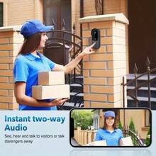 Wireless WiFi Doorbell Camera With 2-Way Audio Intercom Video Camera Door Bell Chime TUYA