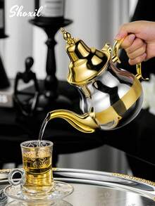 shoxil 1 件大容量 0.8L 摩洛哥茶壶、阿拉伯咖啡壶、土耳其咖啡壶、不锈钢摩洛哥薄荷茶壶，适合家庭/咖啡厅/旅行 - 茶壺 - 查看 5