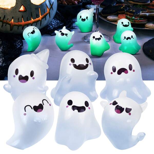 Luminous Ghost Cute Resin Decorations, Diy Decorations Hanging Accessories, Mini Micro Landscape Ornaments, Ghost Bone Pumpkin Party Decorations, Halloween Cartoon Props Decorations, Luminous Small Decorations, Luminous Small Sculptures, Holiday Gifts