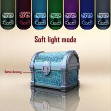 Novel Bluetooth Music Night Lights  Water-Patterned Lamps  Starry Sky Music Desk Lamps  Multi-Functional Bluetooth Audio  Can Be Set  Birthday Gifts - 紅白色 - 查看 5