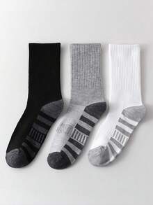 3/5/10 pares de calcetines deportivos de alta altura y talla grande unisex, calcetines de hombre/mujer con bloques de color, calcetines deportivos clásicos de malla negra, blanca y gris para exteriores