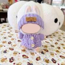 [仅服装和配饰] 17厘米针织服装套装、第一代和第二代Labobo钥匙扣、LBB毛绒布娃娃服装、毛衣套装