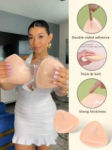 2 szt. dwustronnych samoprzylepnych wkładek do biustonosza push-up - wielokrotnego użytku samoprzylepne wkładki do biustonosza z wkładkami - samoprzylepne wkładki do sukienek, bikini, wkładki do biustonosza, dwustronne samoprzylepne wkładki do biustonosza, samoprzylepny biustonosz samoprzylepny, samoprzylepny biustonosz samoprzylepny, komplet bielizny samoprzylepny biustonosz push-up, samoprzylepny biustonosz push-up, samoprzylepne wkładki do biustu, wkładki do klatki piersiowej, samoprzylepne wkładki - Morela - Zobacz 3