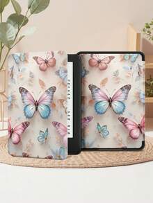 Dreamy Butterfly Pattern Tablet Protective Case, Compatible With IPad 9.7/10.2/10.5/10.9/12.9/Pro 11, 10th Generation, Compatible With Samsung Galaxy Tab S6 Lite 10.4-Inch, Compatible With Kindle Paperwhite 12th Gen 2024, Kindle (11th Generation) 2022 Release, Soft Fall Protection, Smart Stand/Automatic Wake-Up/Sleep