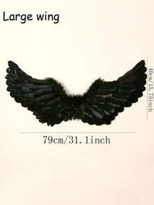 1/2/3pcs Angel Colored Feathers, Personalized Wings, Holiday Adult Photography Props, Cosplay, Suitable For Holiday Performance Costumes, Halloween Holiday Costumes, And Angel Demon Costumes.Christmas Wings. - A - View 5