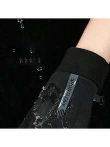 1 Pair Unisex Winter Waterproof Bicycle Gloves Outdoor Sports Skiing Running Motorcycle Touch Screen Wool Warm Anti-Slip Full-Finger Gloves - Multicolor - View 4