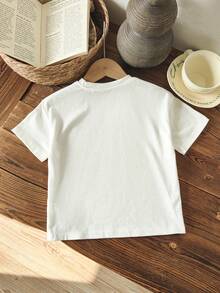Set de 3 piezas que incluye camiseta de manga corta informal de punto suave con estampado de capibara lindo, adecuada para todos los festivales. - Multicolor - Ver 3