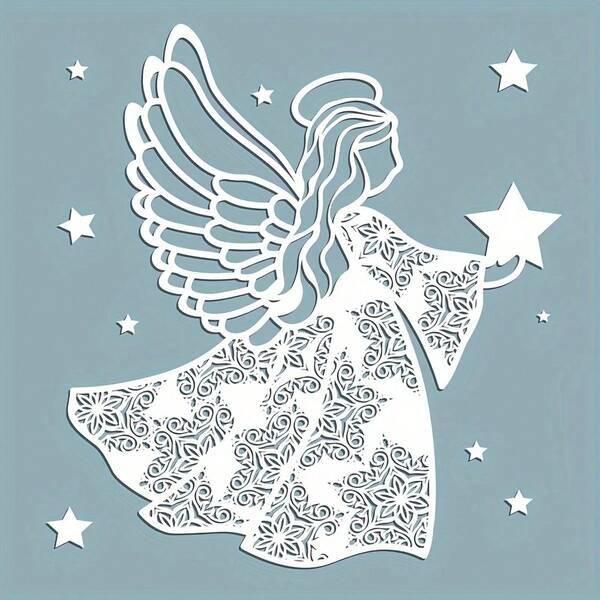 Angelic Wings Metal Cutting Dies - Innovative DIY Scrapbooking Tool For Card Making & Embossing - Versatile Craft Die Cut Stencil, Perfect For Decorative Album Enhancements