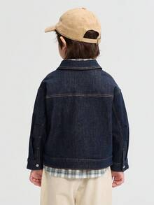Balabala Chaqueta de jean para bebé niño con estampado de oso, nueva colección otoño 2025 - Denim azul oscuro - Ver 3