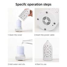 Star Hollow Essential Oil Diffuser  7 Adjustable LED Lights, Whisper-Quiet  Auto Off - White - View 7