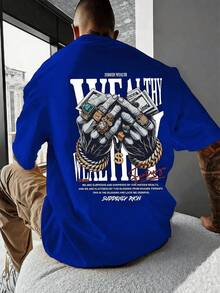 Camiseta de manga corta casual con estampado para hombres, de moda para el verano