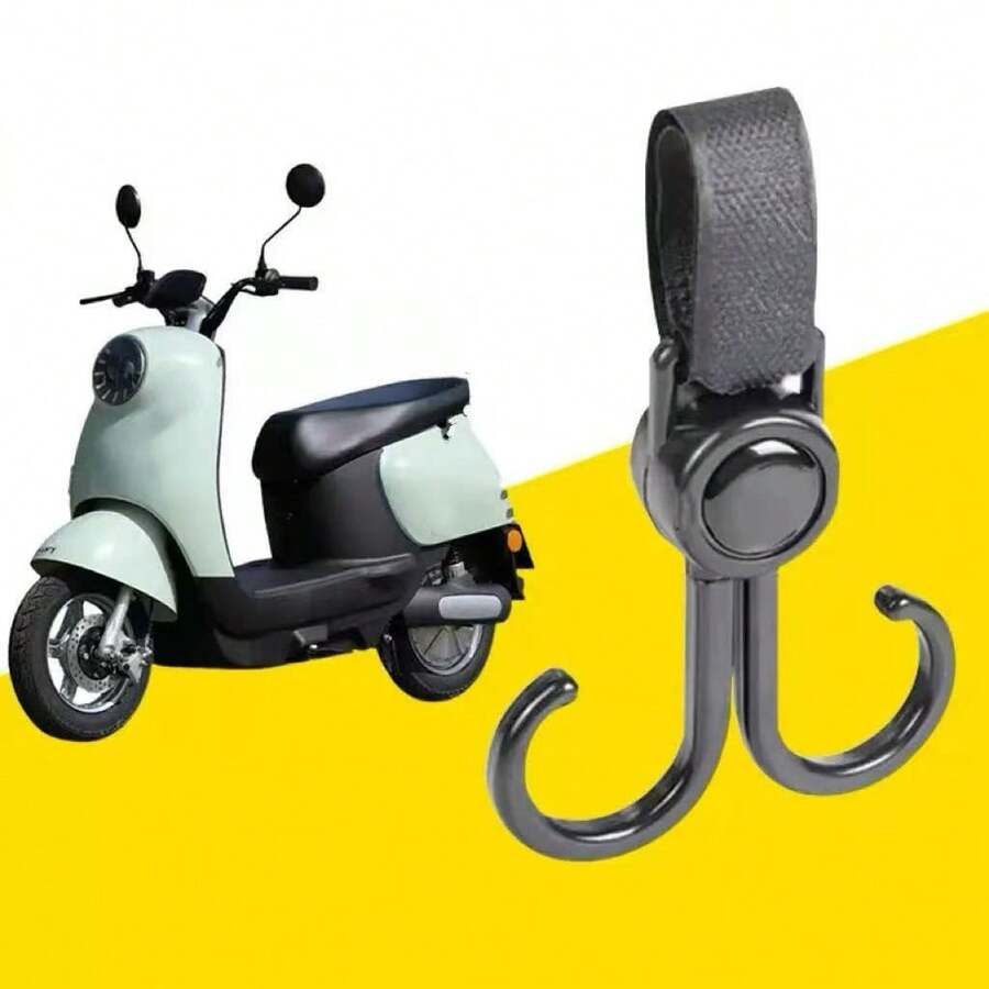 10pcs Rotary Dual Hooks For Electric Bicycle, Multifunctional No-Drill Hook And Loop Storage Hooks, Suitable For Electric Bike, Motorcycle, Bicycle For Women Storage Organizer Travel Holiday Essential Fall Decor Autumn Halloween