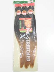 3 件 26 英寸预拉伸编织假发 - 防火光滑玉米辫编织，合成钩针接发，适合所有种族的男士和女士 - 黑色 - 查看 9