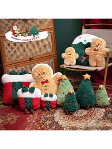 1 buah Bantal Hias Pohon Natal yang Menawan - Bantal Dekorasi Sofa & Kamar Tidur yang Lembut dan Dapat Dicuci - Hadiah Liburan yang Sempurna - MultiWarna - View 6