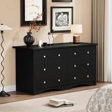 Furniwell Dresser With Power Outlet, 6 Drawers Dresser For Bedroom, Modern Chest Of Drawers, Wooden Dressers, TV Stand For Living Room,Closet, Hallway - Xem 6