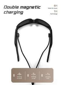 1pc Smart Glasses New Black Technology Wireless Headphones For Men And Women Outdoor Cycling Sports Navigation Voice Listening To Music Calling Voice Assistant Wake Up Remote Control Photography Apple Android Mobile Phone Universal Anti-Ultraviolet Sun Sunglasses Suitable For A Variety Of Face Shapes