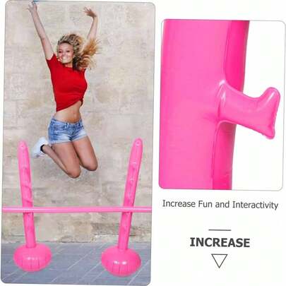1 Set Outdoor Jumping Pole Game, Jumping Game Set, Party Game And Activity Jumping Pole - Durable Inflatable, Suitable For Family Festivals, Gatherings, Interactive Outdoor Activities And Beach Entertainment, Perfect For Celebration Games
