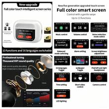 A9 Pro ANC/ENC In-Ear Wireless Earbuds With Long Battery Life Charging Case And Touchscreen Display, Supports Ear Detection, Suitable For Sports And Office Use, Compatible With Android And Apple Devices,Halloween/Christmas Gifts For Friends A9Pro 300mAh