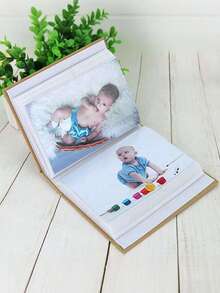 1 pezzo Album fotografico da 100 pagine da 6 pollici, con copertina in carta con intestazione, per conservare le foto, regalo creativo per la casa, album fotografico traforato, libro di archiviazione foto con tasche, adatto come regalo per gli amici