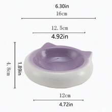 Tazón de cerámica con orejas de gato lindo, tazón de mascotas colorido, tazón de comida universal para gatos y perros, tazón antiderrame para comida de gato, utensilios de comida para mascotas