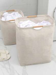 1 pieza Cesta de lavandería portátil de tamaño grande y pequeño con asa, cesto de ropa sucia para sala de estar, baño, dormitorio, camiseta, camisa, cesta de lavandería multiusos para clasificar